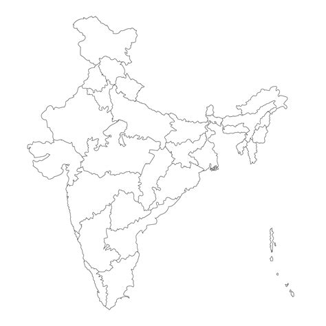Blank India Map