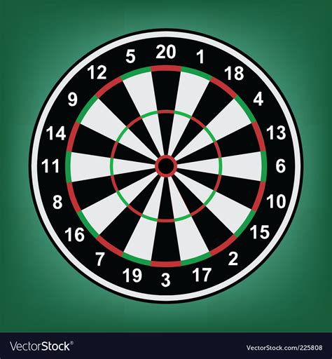 Dartboard Royalty Free Vector Image Vectorstock