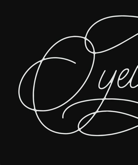 The Word Yes Written In Cursive Writing On A Black Background With