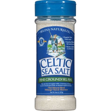 Selina Naturally Celtic Sea Salt ® Brand Fine Ground Shaker Jar 8 Oz