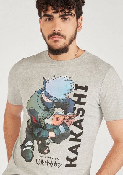 Buy Mens Kakashi Hatake Print Crew Neck T Shirt With Short Sleeves