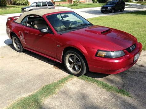 Buy Used 2002 Ford Mustang Red Gt Convertible 2 Door 46l In Houston