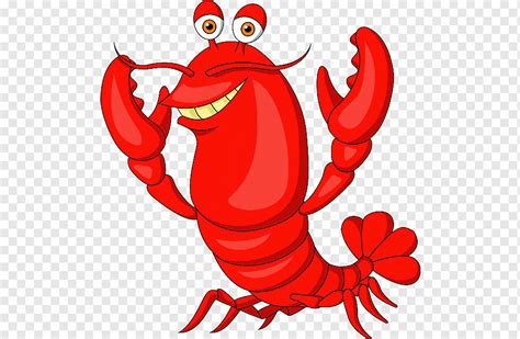 Lobster Cartoon Standing Lobster Tail Food Seafood Animals Png