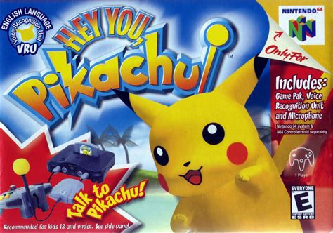 Hey You Pikachu 1998 Nintendo 64 Box Cover Art Mobygames