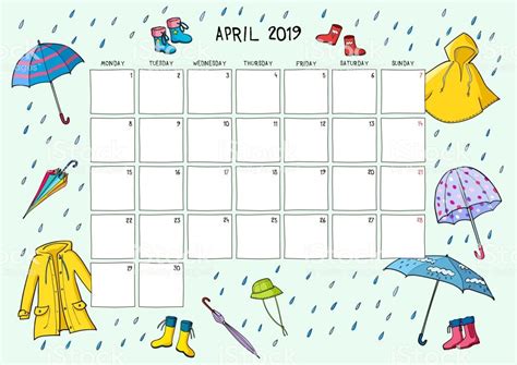 Cute April 2019 Calendar For Kids Kids Calendar April Calendar