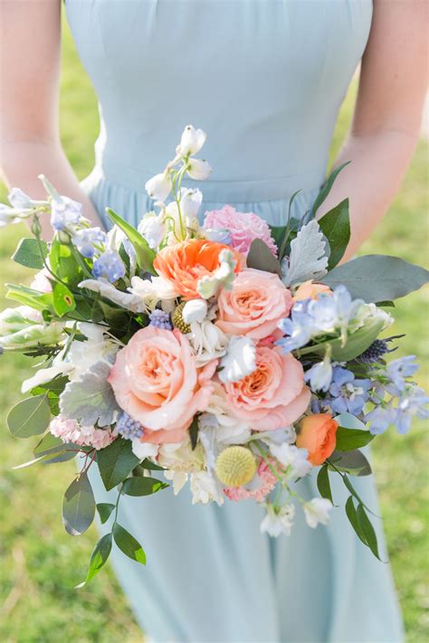 New Jersey Spring Wedding Gorgeous Peach And Pink Flowers
