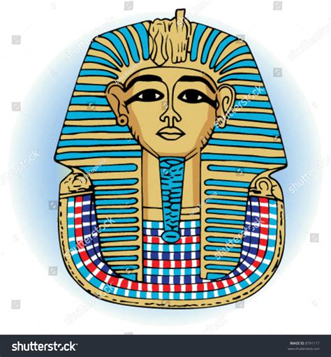 King Tutankhamen Vector Egyptian Death Mask Stock Vector Royalty Free