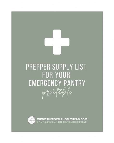 Prepper Supply List For Your Emergency Pantry Amy K Fewell