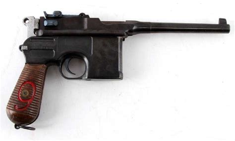 German Mauser Red 9 C96 Broomhandle Pistol 9mm