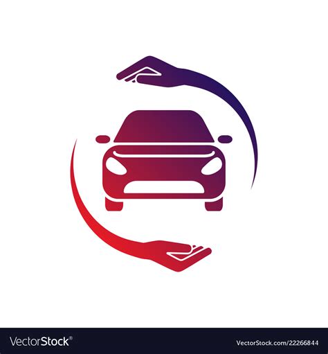 Car Logo With Circle Hand Colorful Royalty Free Vector Image