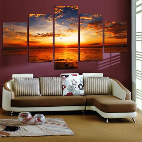 5 Pieces Unframed Wall Art Picture T Home Decoration Canvas Print