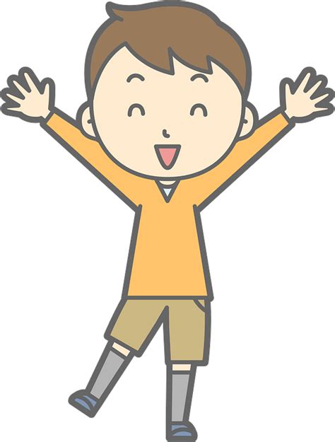 Toby Little Boy Is Raising His Hands Clipart Free Download