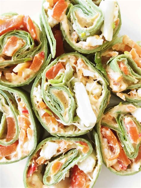 Veggie And Hummus Pinwheels — The Skinny Fork