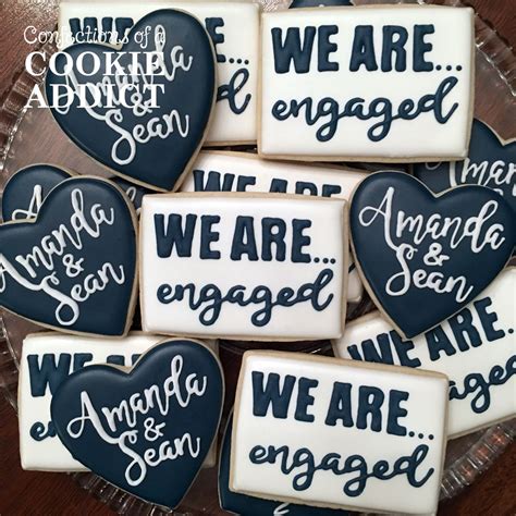 Engagement Cookies We Are Cookies Engagement Party Cookies Couples
