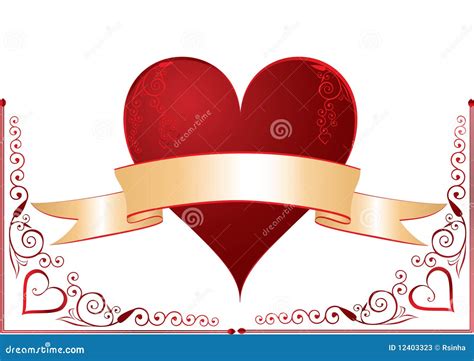 Heart With Banner Stock Photos Image 12403323