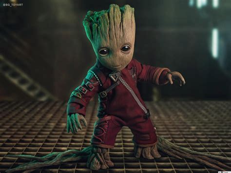 Funny Baby Groot Wallpaper