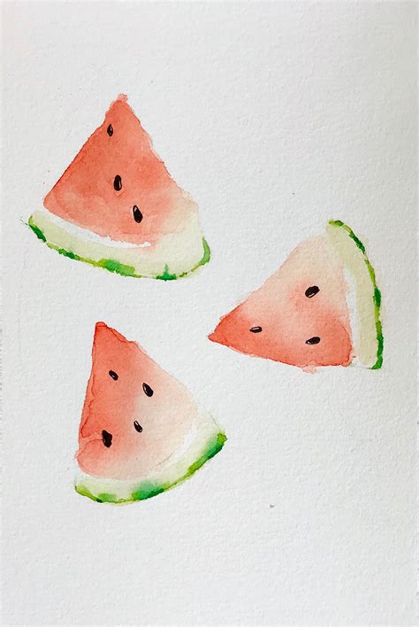 These easy watercolor ideas will help you get started! Watermelon Watercolor Painting Tutorial and Home Decor ...