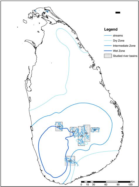 Climatic Zones Of Sri Lanka And Location Of River Basins Source