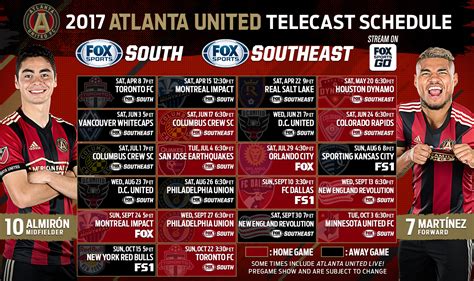 Check out american tv tonight for all local channels, including cable, satellite and over the air. Atlanta United 2017 TV schedule
