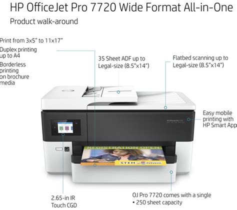 Printing, scan and duplicate documents and presentations in amazing colors in types up to a3 at a 50% less expensive per web page than with color laser beam printers. HP OfficeJet Pro 7720 All-in-One Wireless A3 Inkjet ...