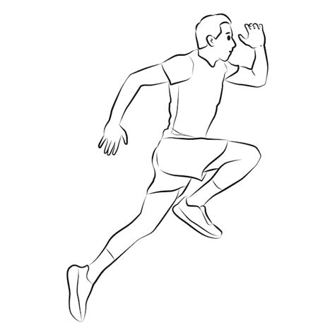 Premium Vector Running Man Athlete Pose Illustration