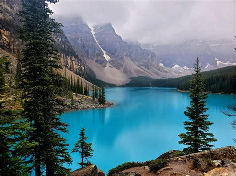 Moraine Lake At Banff National Park In Alberta Canada On