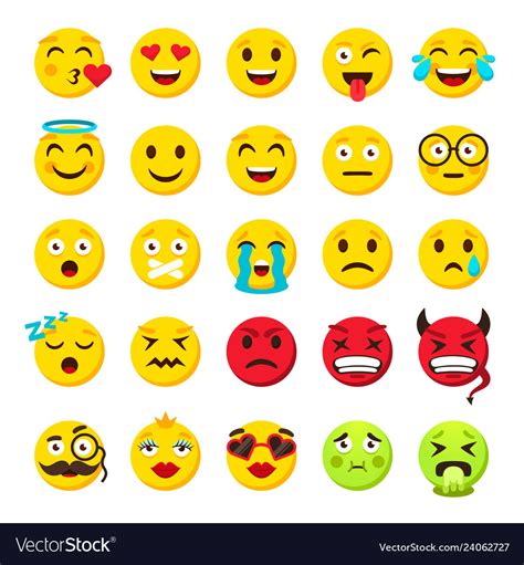 Smiley Emojis Vector Face Set Smileys Emoticons And Emoji Cute Faces The Best Porn Website