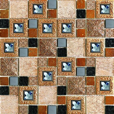 Buy Simple Tile 5 Sheets Glass And Stone Mosaic Tile For Kitchen