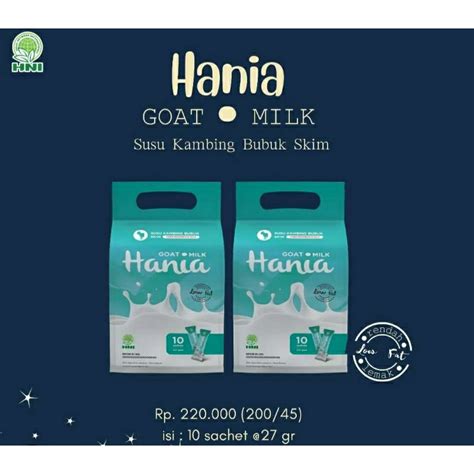 Jual HANIA GOAT MILIK HGM SKIM Susu Kambing Bubuk HANIA SKIM Goat