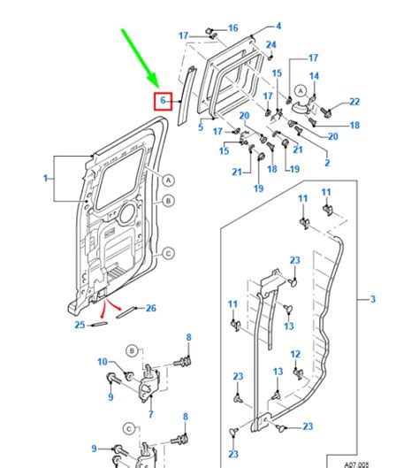 Ford Ranger Mk2 Rear Door Window Frame Moulding 1453481 New Genuine 46