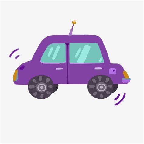 Purple Car Clipart Transparent Background Cartoon Purple Car Toy Car