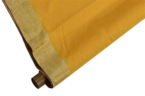 Mustard Yellow Cotton Fabric - Weavers Studio