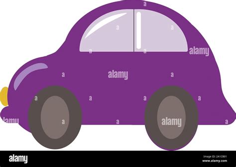 Purple Car Cartoon Stock Vector Images Alamy