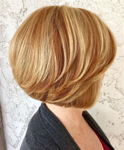 Feathered Golden Blonde Bob With Bangs | Womens haircuts, Haircut for