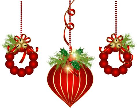 Transparent Red Christmas Ornaments Png Clipart Red Christmas