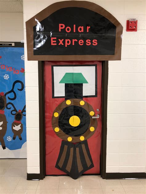 Polar Express Door Decoration Holiday School Door Decorations Door