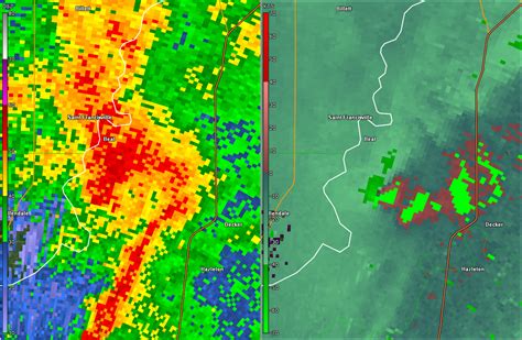 An image of the national weather service houston doppler radar tornado signature as it moved near yaupon cove. Severe Weather and Tornado of February 7, 2019
