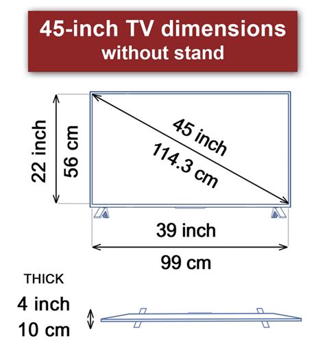 45 Inch Tv Dimensions How Big Is It