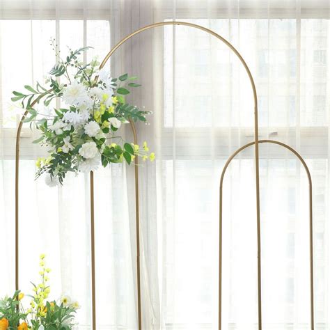 6ft Gold Metal Wedding Arch Chiara Backdrop Stand Floral Display Frame