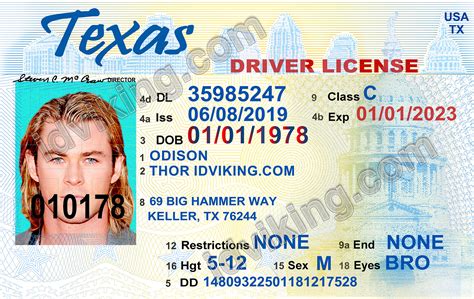 Texas Tx Drivers License Psd Template Download Idviking Best