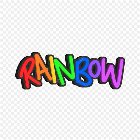 Rainbow Words Clipart Hd Png Rainbow Word Art Lettering Graffiti