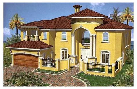 Contemporary Mediterranean House Plans Two Story Caribbean