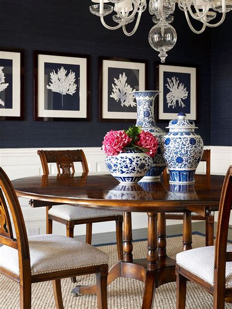 Picture Perfect Blue And White Rooms Dining Room Dining Room Table