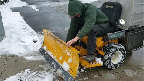 City Sidewalk Snow Cleanup With A Md Walker Youtube