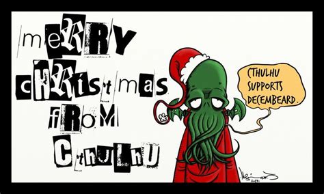 Merry Christmas From Cthulhu By Isogul On Deviantart Cthulhu Merry