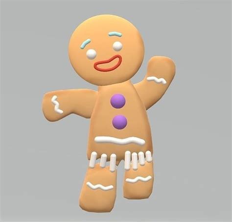 Gingerbread Man Free 3d Model Cgtrader