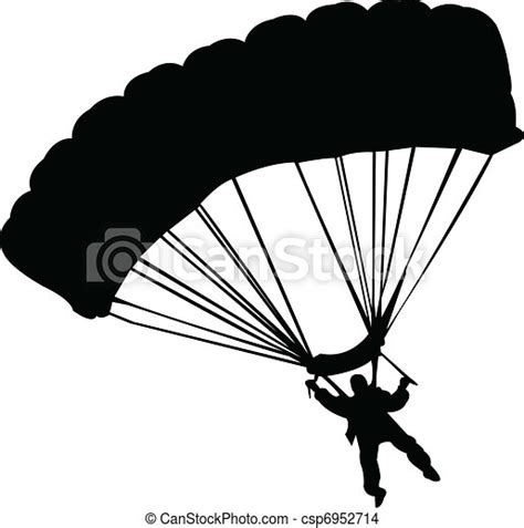 Illustration Of Parachutists Vector Canstock