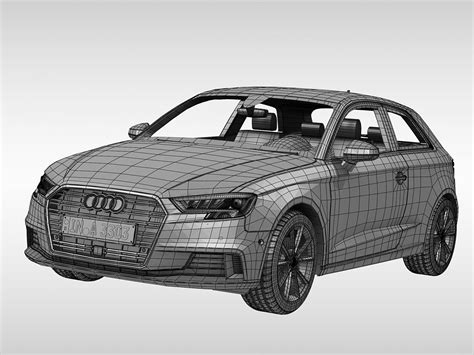 Audi A3 2017 3d Model In Compact Cars 3dexport