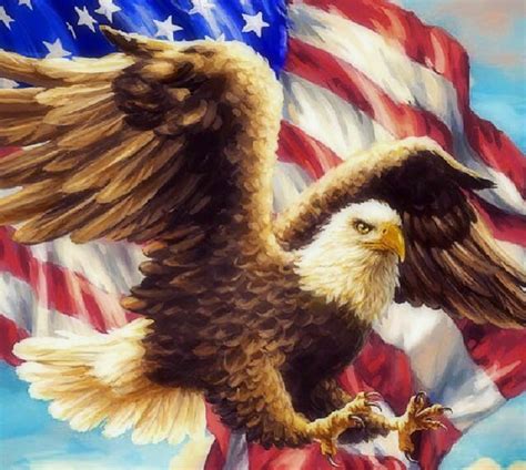 Happy Fourth Of July Paintings Heroes Fourth Of July Eagle Love