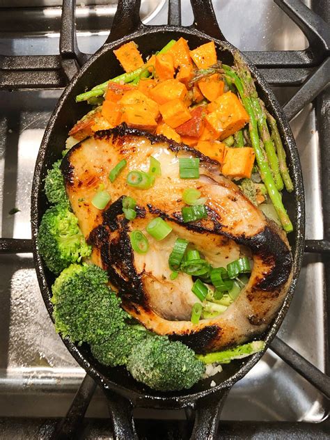 Broccoli and cauliflower is hands down my family's favourite version. Saved calories all day for this Miso Black Cod dinner, made with Asparagus, Sweet Potatoes ...